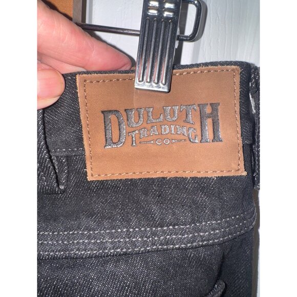 Duluth Trading Co. Mens Jeans 36x32 Black Denim relaxed fit straight leg stretch - Picture 3 of 10